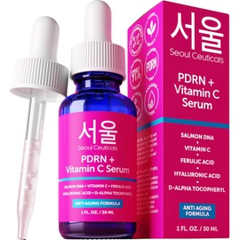 SeoulCeuticals PDRN Serum Salmon DNA Vitamin C Serum – Korean Skincare Anti Aging PDNR Skin Repair Booster – K Beauty PDRM Skin Care for Face 1oz
