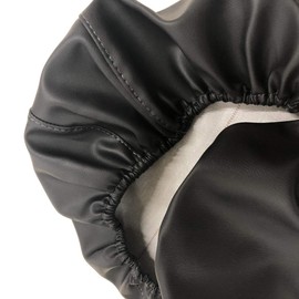 Suzuki Let's 4 Black Special Design Seat Cover, Strong Rubber Type, Made in Japan (Thick Fabric) [Fabric Color: Black/Stitching Color: Front and Back, Transparent] CHRIS-SCR3065-C10