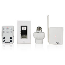Skylinkhome SK-3 Lighting Kit, Includes 10 Button Remote, Wall Dimmer, Plug-In Dimmer and Screw-In Dimmer, Off White