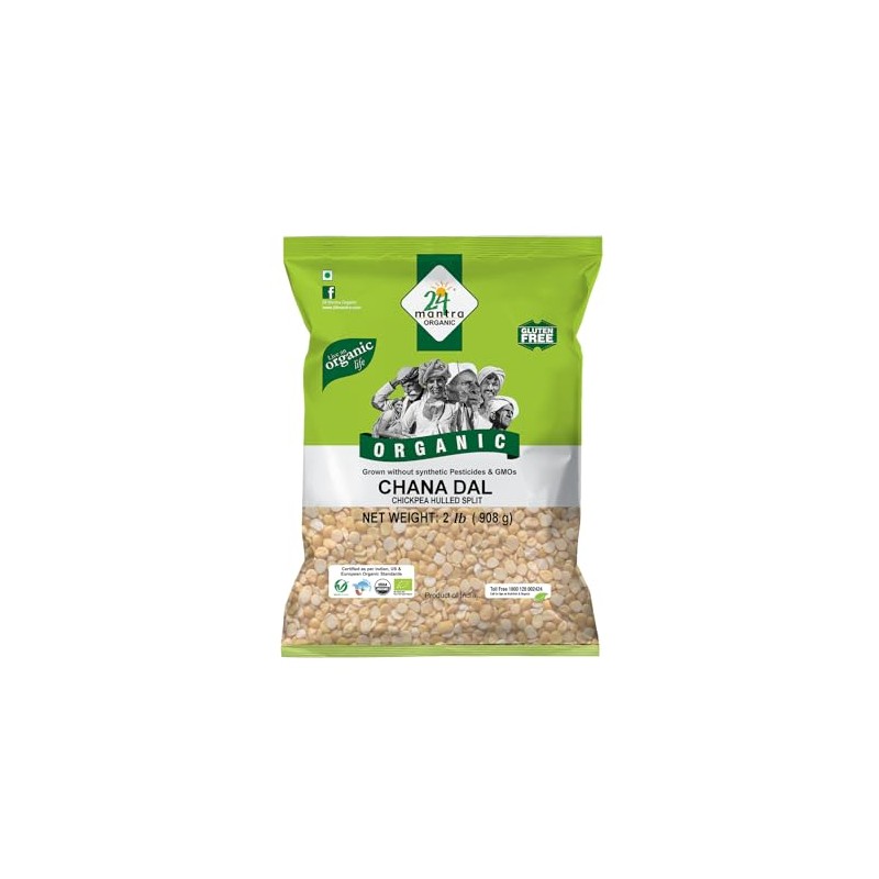 Organic Chana Dal Split - Split Bengal Lentils - Split