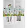 Zadaling Easter Spring Valance Curtain Rod Pocket for Kitchen, Easter