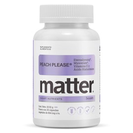 Matter Peach Please, Suplemento con Eternalyoung®, Myoceram® RPS, Ácido Hialurónico y Vitamina E, Apoya la Vitalidad y Apariencia Saludable de la Piel