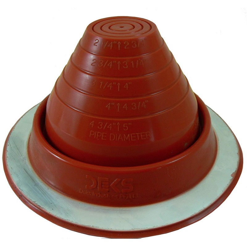 Dektite #3 Red Silicone Metal Roof Pipe Flashing, High Temp,