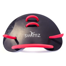 Swimz Club Swimming Finger Paddles - Black / Red / White - One size fits most sculling hand paddles