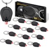 RaySoar 12 Pack Ultra Bright Red LED Keychain Flashlight, Red