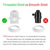 Lamp Shade Adapter Ring, White Light Socket Ring, Retaining Rings