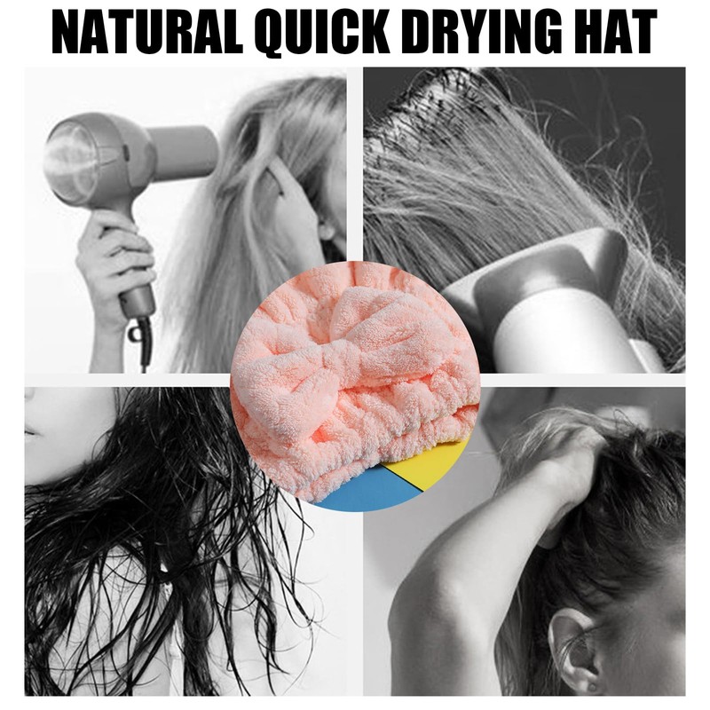 DKDDSSS 3 Pack Microfiber Hair Drying Towels, Hair Drying Cap,