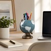 Globe Pen Holder for Desk Organization - Decorative Resin Stationery