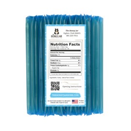 The Honey Jar Coconut Flavored Honey Sticks - Pure Honey Straws For Tea, Coffee, or a Healthy snack - One Teaspoon of Flavored Honey Per Stick - Made In The USA with Real Honey - (50 Count)