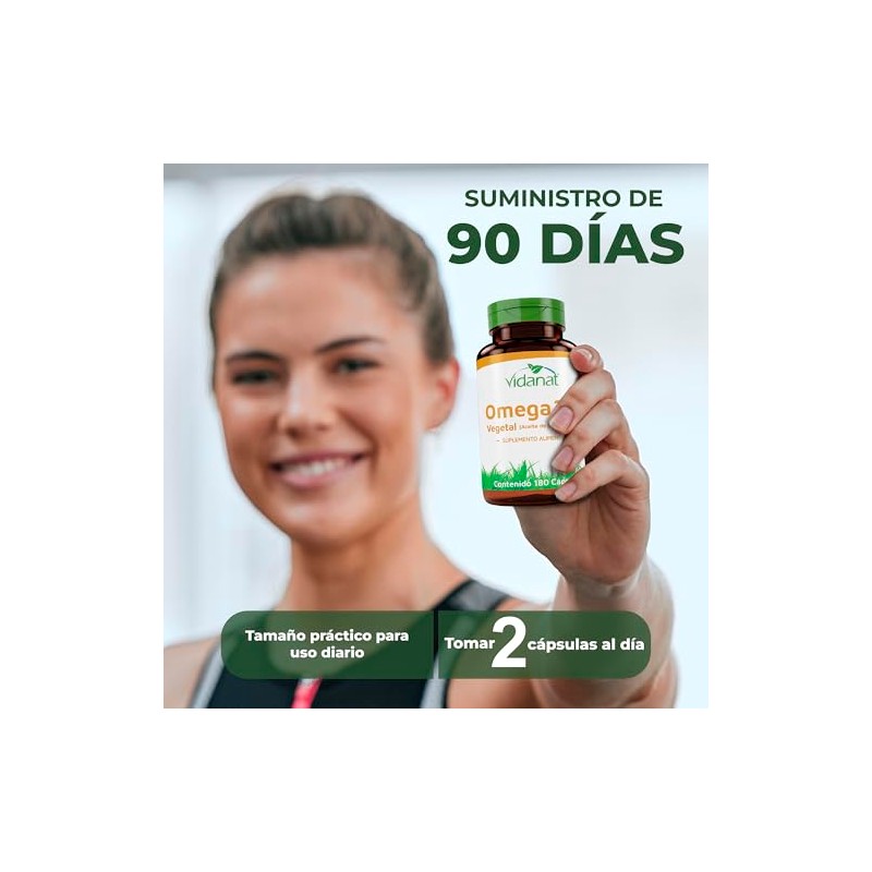 Vidanat Aceite de Linaza 180 Cápsulas – Omega 3 Vegetal