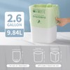 SUPERBIO 2.6 Gallon Compostable Flat Top Garbage Bags, 100 Count,