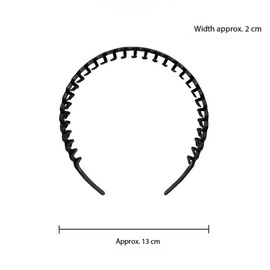 ZHUXILUDAO 10PCS plastic headbands Tooth Comb Headbands non slip Morandi thin headbands for women girl men teenagers headbands zig zag headbands (Multiple colors-Small wave, Multiple colors)