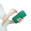 Nallyda Crocodile Embossed Cowhide Long Wallet, green