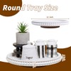 HPC Decor 12Inch Beaded Lazy Susan- Wooden Lazy Susan Organizer