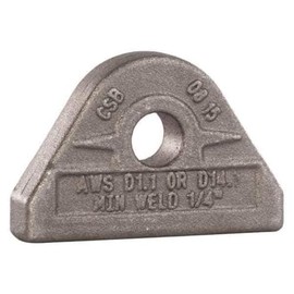 MAG-MATE PE0100 Weld-On Pad Eye, 1 Tons Working Load Limit, 2000 lb., Grey