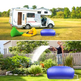 Heavy-Duty Water Storage Bladder - 142Gal/540L with Stainless Steel Fittings, Leak-Proof & Durable Cistern – Portable Tank for Emergency, Farming, Camping, and RV Use