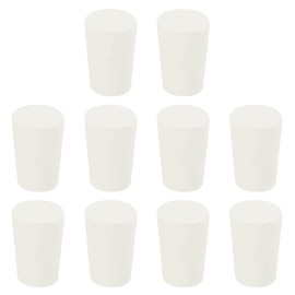 sourcing map Rubber Tapered Plug 13mm to 17mm Solid Test Tubes Bungs Stopper White for Lab Home 10 Pieces