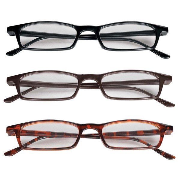 3 Pair Value Pack Reading Glasses - Magnification 3.00X
