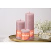 BOLSIUS 4 Pack Ash Rose Rustic Pillar Candles - 2.75