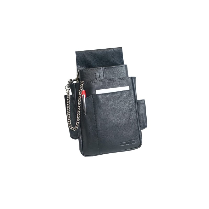 Waiter's Bag Leather Black for Waiter's Purse Sturdy Waiter's Holster