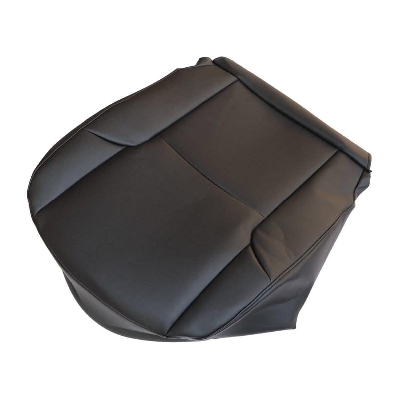 NLQR Black Front Passenger Side Bottom Microfiber Leather Seat Cover