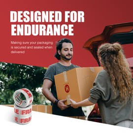 Merrimen Strong Heavy Duty Fragile Packaging Tape - 3 Rolls (48MM x 66M) - Secure Sticky Sealing Tape for Parcel Boxes, Moving Boxes & Large Postal Bags - Ideal for Long Term Storage