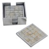 Baskerville & Sanders mother of pearl square Coasters - 9x9cm.