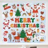 JarThenaAMCS 9 Sheets Merry Christmas Window Cling Stickers Cartoon Xmas