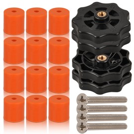 12 Pcs 3D Printer Hotbed Leveling Kit, Silicone Leveling Column Mounts with Hand Twist Leveling Nut and Screws 3D Printer Bed Plate Leveling Accessories for Ender 3/3 Pro/ V2/ CR-10s 3D Printer