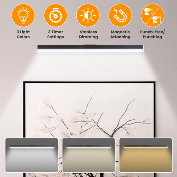 iMountek 3000K 4500K 6000K Picture Lights for Paintings w/Remote Control