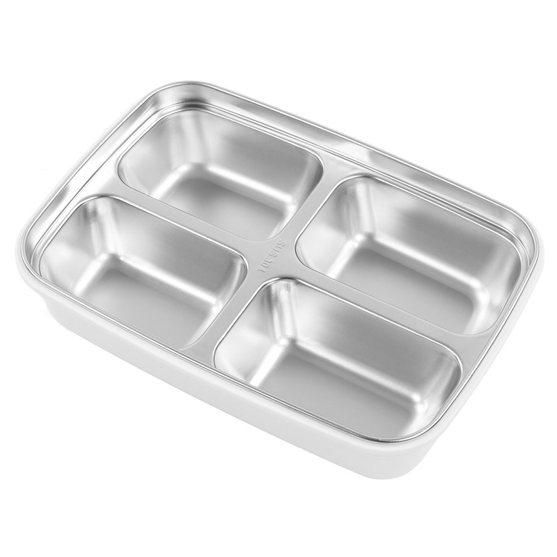 Lunch Box 4 Compartments 304 Stainless Steel Tableware Portable Lunch