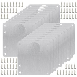 DAJAVE Pack of 20 Hinge Repair Plate Hinge Repair Kit 9 x 9 cm Hinge Repair Plate, Repair Plate Hinge for Cabinets, Repair Piece for Side Hinge Plate Drawer with Screws