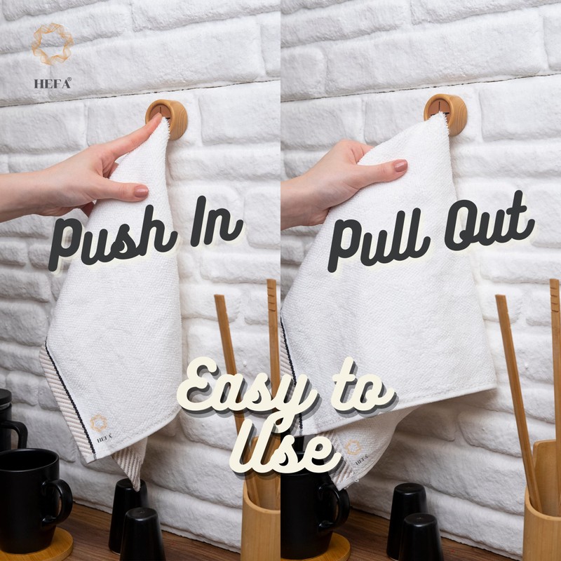 HEFA Eco 8 Pack Towel Hooks - Kitchen Organization, Hand