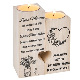 Muttertagsgeschenke Geschenke für Mama Frauen, Muttertagsgeschenk Personalisiert Kleine Kerzenhalter Geschenke von Tochter Sohn, Mama Oma Geschenk für Muttertag Weihnachten Geburtstag