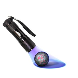 HQRP Professional 365 nM 9 LED Gemstone and Mineral Inspection, Identification, Fluorescence, Glow Flashlight Blacklight
