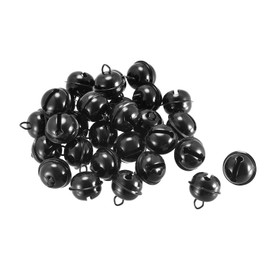 uxcell Jingle Bells, 22mm 48pcs Craft Bells for DIY Holiday Decoration, Musical Party, Home, Festival, Wedding, Black