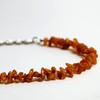 Unpolished Baltic Amber Collar, Suitable for Dogs and Cats, Adjustable
