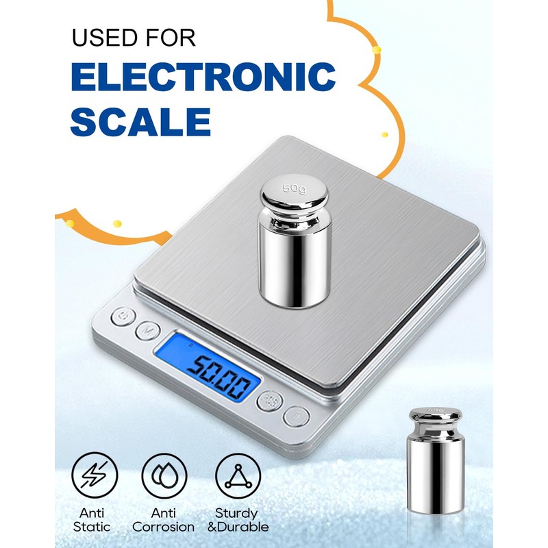 UCEC Calibration Weights for Digital Scale, 50g Gram Weights, Precision