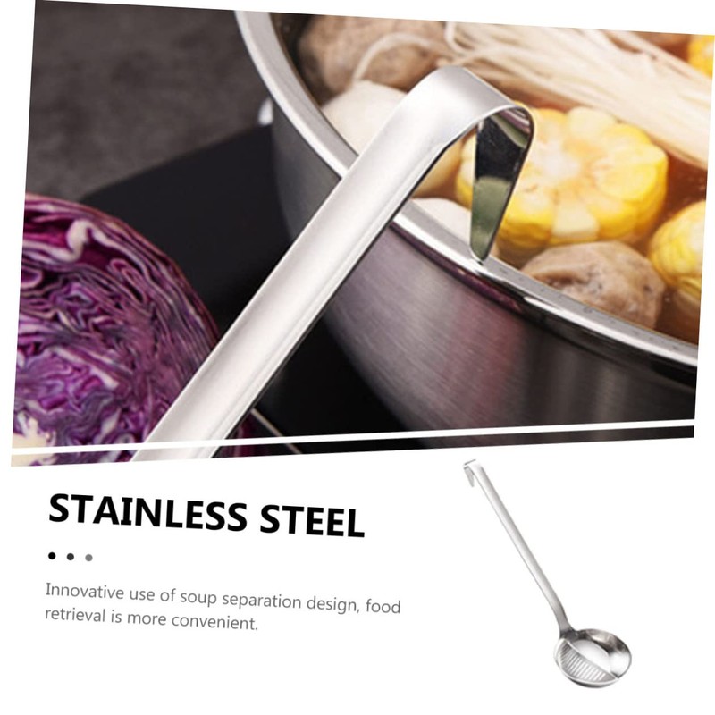 Dual Purpose Soup Spoon Colander Soup Oil Separator Ladle Soup