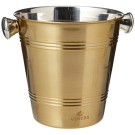 Viners Barware Gold 1 Litre Stainless Steel Single Wall Ice Bucket