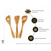 SOLTAKO Olive Wood Spoon Cutlery Cooking Spoon (3-Piece Cooking Spoon)