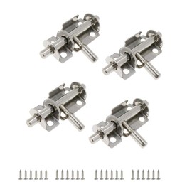 Rannb Slide Bolt Latch Stainless Steel Security Window/Door Latch - Pack of 4