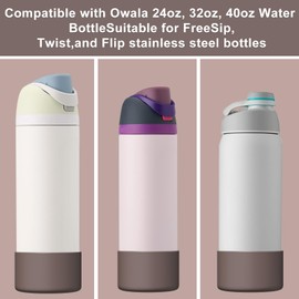 Affute Silicone Boot for Owala Water Bottle 40 oz, Anti-Slip Protective Sleeve for FreeSip/Twist/Flip Water Bottles, BPA Free, Bottom Bumper Cover Protects Water Bottles from Scratches(Boneyard2)