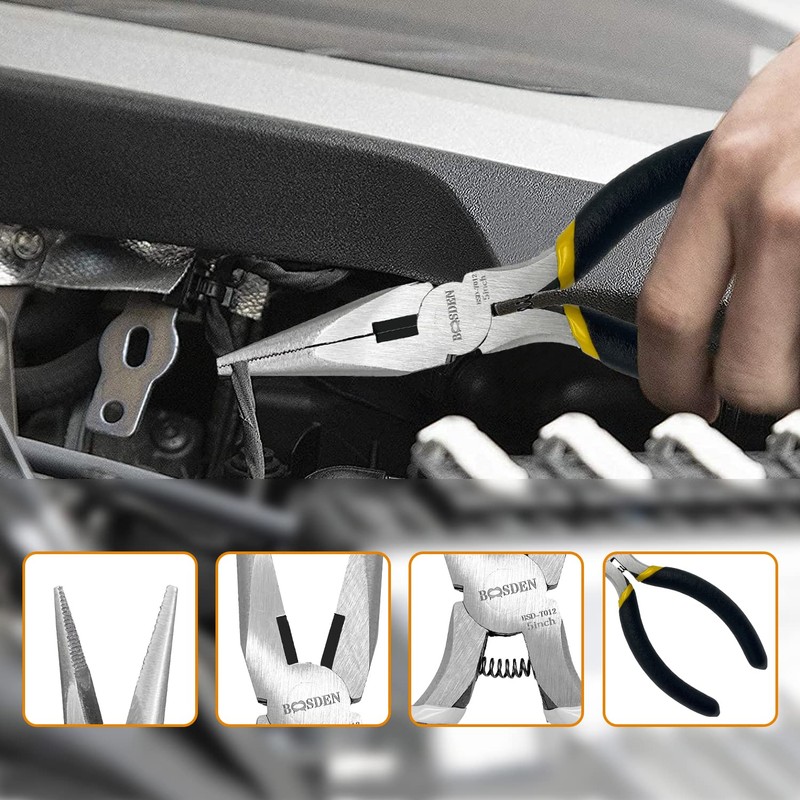 BOOSDEN ゴムハンマー コンビハンマー ゴム&プラ ゴムマレット 耐衝撃 滑り止め 自宅の装飾取り付けハンドツール 30mm (ペンチセット)