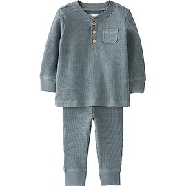 little planet by carter's Baby 2-piece Set made with Organic Cotton, Aqua Slate, 18M