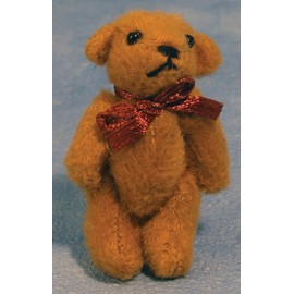 1:12 Scale Dolls House Miniatures Childs Teddy Bear with Bow D858
