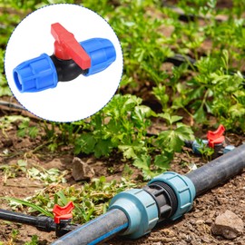 M METERXITY 2 Pack Ball Valve - PE Plastic Shut Off Switch Apply to Garden Irrigation and Aquariums (25mm, Black Blue Red)