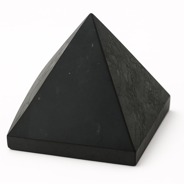 4CM Natural Natural Shungite Pyramid - Pyramid Polished Crystals with