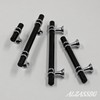 Alzassbg 10 Pack Matt Black and Silver Cabinet Pulls, 3