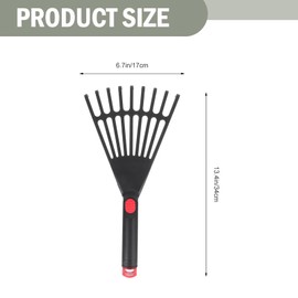Veemoon 2PCS Garden Rake Small,13.4Inch Hand Leaf Rake Garden Tools with Handles for Patio Flower Beds Leaves Shrub